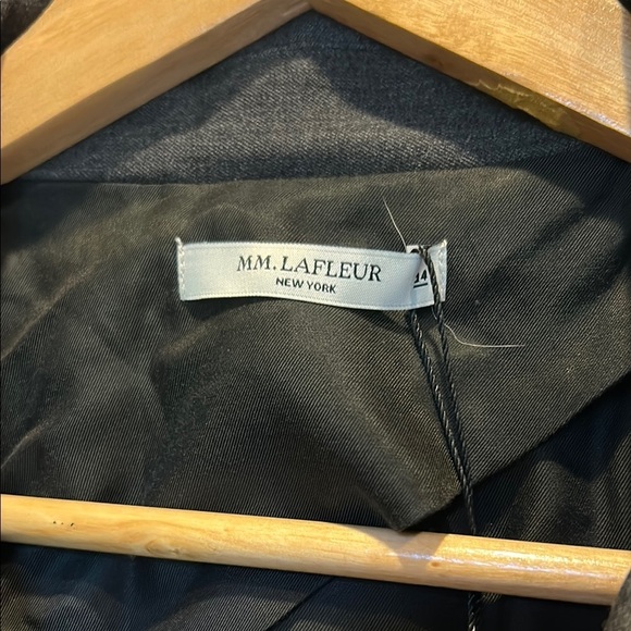 MM Lafleur The Tamar Blazer Longline Light Twill Charcoal Gray 14 - Picture 6 of 12